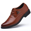 Men Stylish Metal Decoration Lace Up Business Formal Dress Shoes