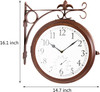 Double Sided Wall Clock Wrought Iron
