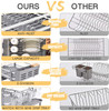Aluminum Dish Rack, Sink Dish Drying Rack, Dish Drainer with Anti-Rust Frame