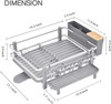 Aluminum Dish Rack, Sink Dish Drying Rack, Dish Drainer with Anti-Rust Frame