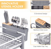 Aluminum Dish Rack, Sink Dish Drying Rack, Dish Drainer with Anti-Rust Frame