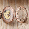 Copper Automatic Half Hunter Pocket Watch - Copper Flower