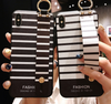 Striped wrist strap iPhone case