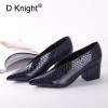 Block Heel Patent Leather Shoes Women
