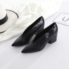 Block Heel Patent Leather Shoes Women