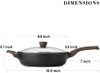 Nonstick Skillet,Deep Frying Pan with Glass Lid