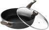 Nonstick Skillet,Deep Frying Pan with Glass Lid