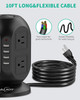 AiJoy Surge Protector Power Strip Tower 8 AC Outlet 3.1A 4 USB