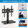 PERLESMITH Universal TV Stand - Table Top TV Stand for 37-55 inch LCD LED TVs - Height Adjustable TV