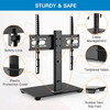 PERLESMITH Universal TV Stand - Table Top TV Stand for 37-55 inch LCD LED TVs - Height Adjustable TV