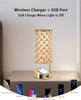 Crystal Wireless Charging Table Lamp for Bedroom