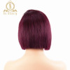 99J Red Human Hair Wigs Brazilian Black Straight Burgundy Front Wig 13x6 Frontal