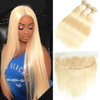 613 Color Human Hair Blonde Bundles With Frontal Brazilian