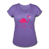 Flamingo Life Women's Tri-Blend V-Neck T-Shirt