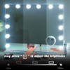 FENCHILIN Large Vanity Mirror with Lights and Bluetooth Speaker,Hollywood Lighted Makeup Mirror