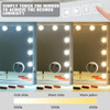 FENCHILIN Large Vanity Mirror with Lights and Bluetooth Speaker,Hollywood Lighted Makeup Mirror