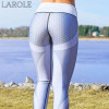 Mesh Pattern Print Elastic fitness Leggings For Women Sporting Workout And Yoga