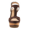 Peep Toe High Heel Platform Shoes | Wedge Heel Sandals