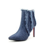 Denim Ankle Boots | High Heel Ankle Boots