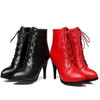 Lace Up Ankle Boots |  Pointed Thin High Heel Ankle Boots