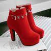 Chunky Heel Ankle Boots | High Heel Platform Boots