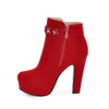 Chunky Heel Ankle Boots | High Heel Platform Boots
