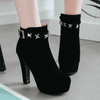 Chunky Heel Ankle Boots | High Heel Platform Boots