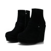 Wedge Heel Boots | Platform Heel Ankle Boots
