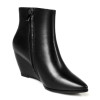 Genuine Leather Wedge Heels Boots | Pointed Toe Ankle Boots