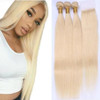 #613 Blonde Human Hair Bundles With Lace Closure Brazilian Virgin Hair 9A Blonde Straight Hair Bundles With Closure 4x4