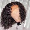 Lace Front Wig 150% Density Short Curly Human Hair Bob Wig Full End Pre Pluck Bleached Knots | 100% Lace Front Wigs