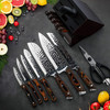 Knife Set, Elegant Life 15-Piece Kitchen Knife Set with Block Wooden