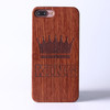 King and Queen Wood Carved iPhone Case for Couples