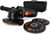 7.5-Amp 4-1/2-Inch Angle Grinder with Reversible Handle, Three Grinding Discs. 7.5-Amp 4-1/2-Inch Angle Grinder with Reversible Handle, Three Grinding Discs.
