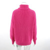 Women Sweaters Autumn Winter Loose Solid Blue Long Sleeve Tops Turtleneck Knitted Pullover Clothes  Fall Sweaters For Women