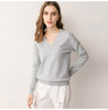 Knitted Sweater Autumn Long Sleeve V Neck Pullover Basic Thin Tops White Jumpers Sweaters Knitwear Women  Fashion Clothes