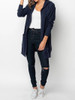 Women Long Hooded Cardigan Autumn Pockets Long Women Sweater Cardigan