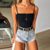 Straps stripe slash neck backless bodycon bodysuit summer women
