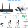 Wireless Security Camera System ,Night Vision ,Remote Monitor, Waterproof, No Hard Drive.
