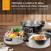 Secure Electric Food Steamer, Vegetable Double Tiered Secure Electric Food Steamer, Vegetable Double Tiered