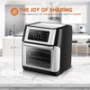 CROWNFUL 9-in-1 Air Fryer Toaster Oven, Convection Roaster with Rotisserie