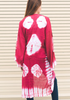 Berry Boho Tie Dye Long Sleeve Kimono
