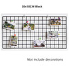 Ins Iron Grid Home Wall Decoration Photo Frame Wall Art Display Storage Shelf Organizer DIY Rack Holder Girl Bedroom Decoration