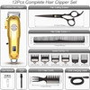 Professional Hair Trimmer Set (12Pcs USB Rechargeable Adjustable LCD Display Hair