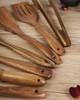 Wooden Kitchen Utensil Set, Wood Utensils Cooking Set Organic Teak
