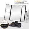 Makeup Mirror Vanity Mirror with Lights - 3 Color Lighting Modes 72 LED Trifold Mirror,