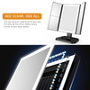 Makeup Mirror Vanity Mirror with Lights - 3 Color Lighting Modes 72 LED Trifold Mirror,