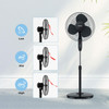 16'' 3-Speed Oscillating Pedestal Fan with 7-Hour Timer