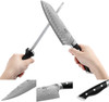 Kitchen Damascus Knife Set, 9-Piece Kitchen Knife Set with Block