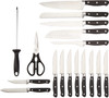 AmazonBasics Premium 18-Piece Kitchen Knife Block Set